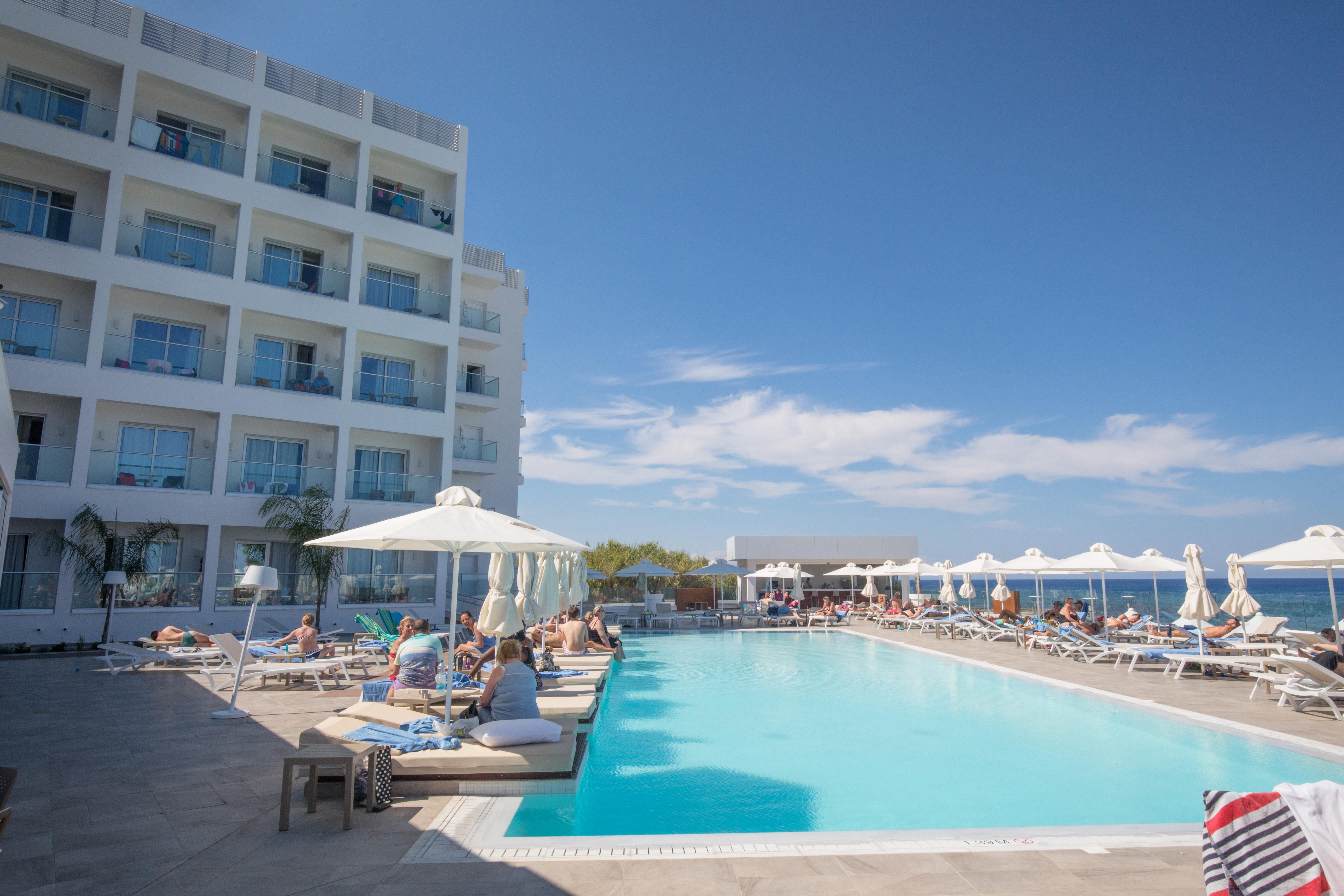Evalena Beach Hotel Protaras Exterior foto